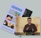 Vídeo que contiene dos cuentos narrados en lengua de signos catalana y con subtítulos en catalán: “Un tresor al fons del mar” y “El planeta vermell”.